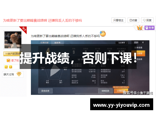 提升战绩，否则下课！